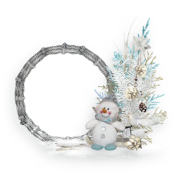 Transparent Christmas Picture Frames Winter Cluster Snowman Christmas Ornament for Christmas