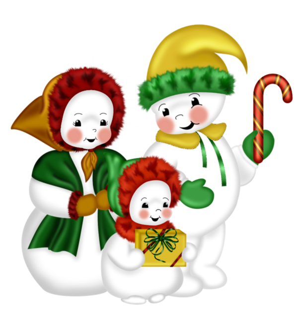Transparent Snowman Family Snow Christmas Food for Christmas