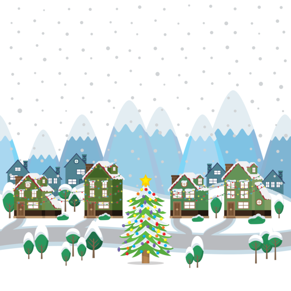 Transparent Christmas Snow Christmas Eve Fir Pine Family for Christmas