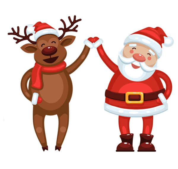 Transparent Santa Claus Tshirt Reindeer Christmas Ornament Food for Christmas