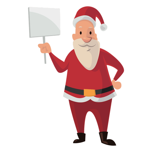 Transparent Santa Claus Holding Company Cartoon Christmas for Christmas