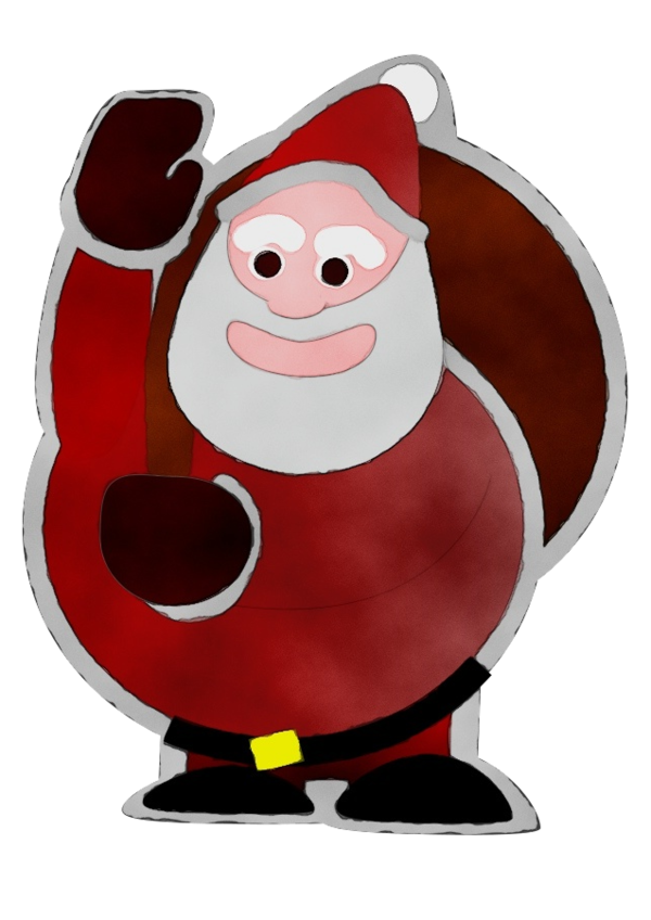 Transparent Christmas Ornament Santa Claus Christmas Cartoon for Christmas