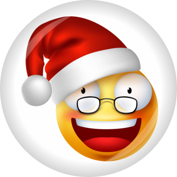 Transparent Smiley Santa Claus Emoticon Facial Expression Smile for Christmas
