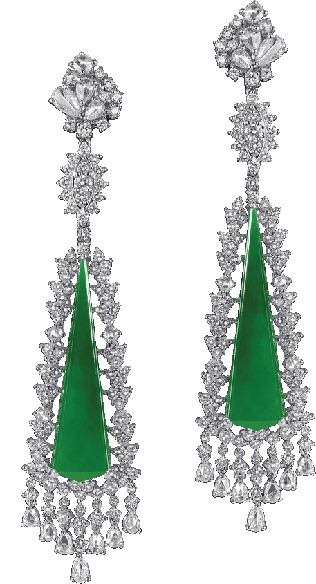 Transparent Emerald Earring Christmas Tree Earrings Jewellery for Christmas
