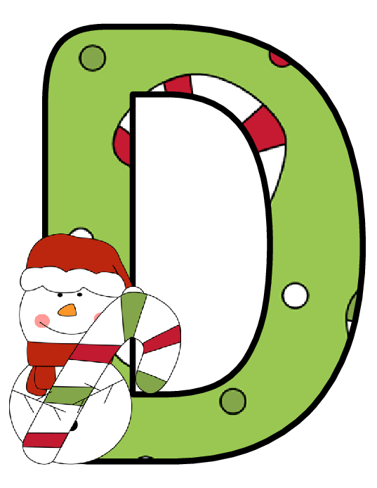 Transparent Alphabet Christmas Day Letter Case Cartoon Santa Claus for Christmas