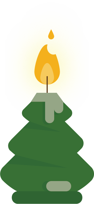 Transparent Light Candle Flame Christmas Decoration Leaf for Christmas