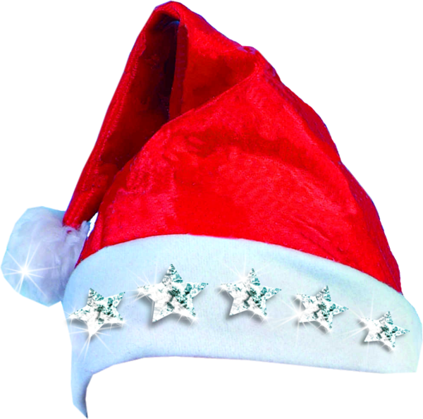 Transparent Hat Santa Claus Christmas Red Headgear for Christmas