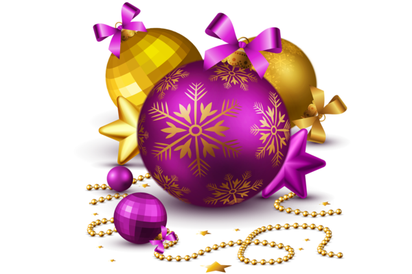 Transparent Christmas New Year Gift Christmas Ornament Purple for Christmas