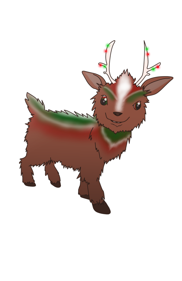 Transparent Reindeer Deer Cattle Wildlife Tail for Christmas