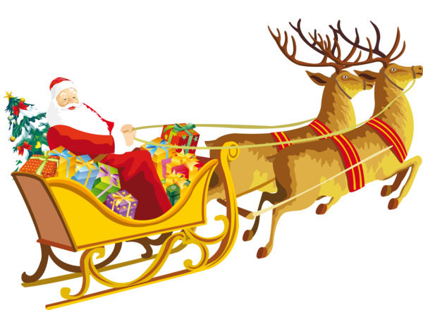 Transparent Social Media Christmas Facebook Chariot Deer for Christmas