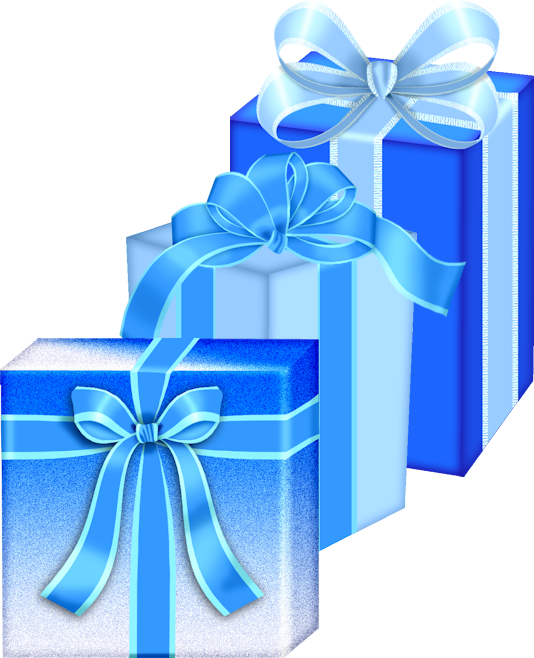 Transparent Blog Gift Christmas Blue for Christmas