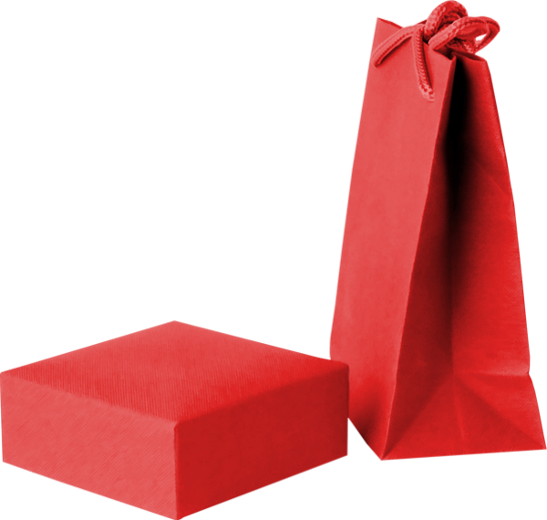 Transparent Gift Christmas Ribbon Red Box for Christmas