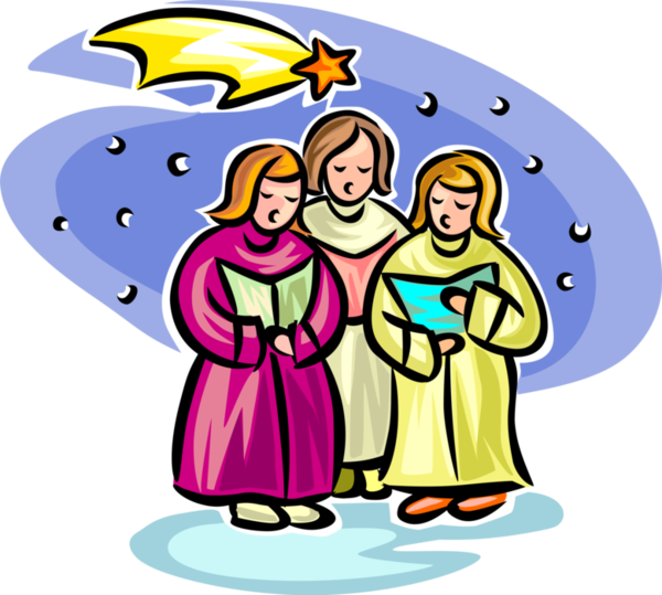 Transparent Christian Clip Art Christmas Carol Christmas People Cartoon for Christmas