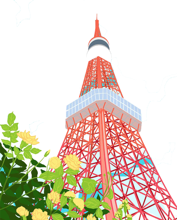 Transparent Tokyo Tower Tower Creative Work Christmas Decoration Triangle for Christmas