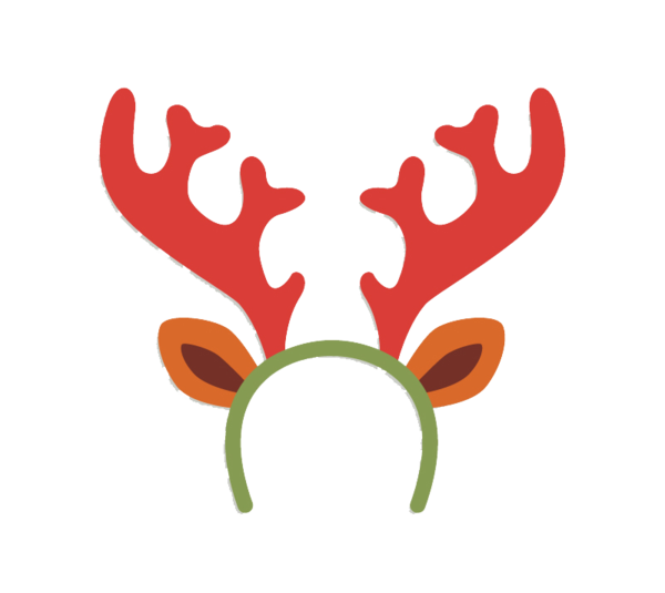 Transparent Rudolph Reindeer Deer Heart for Christmas