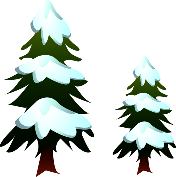 Transparent Snow Snowman Winter Fir Pine Family for Christmas