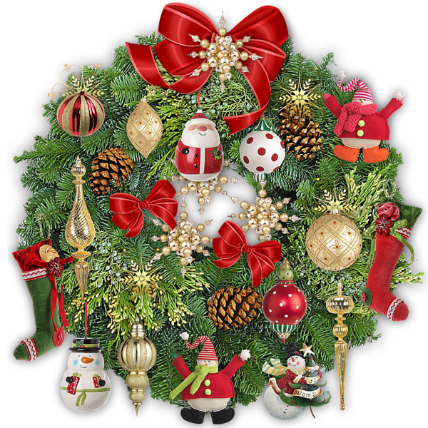 Transparent Christmas Ornament Advent Wreath Ded Moroz Evergreen Fir for Christmas