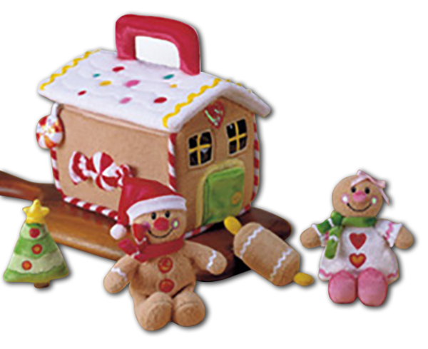Transparent Gingerbread Lebkuchen Gingerbread House Toy for Christmas