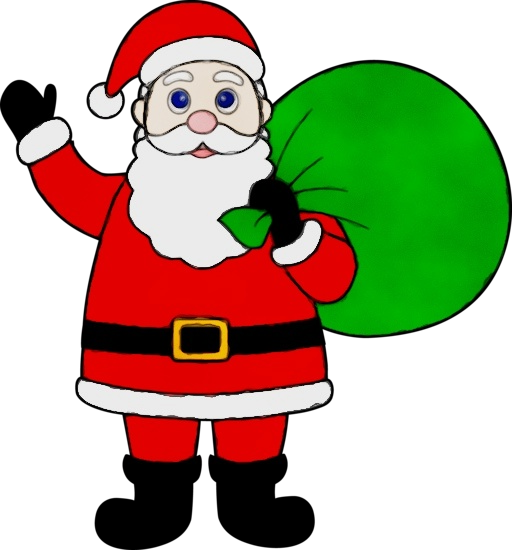 Transparent Santa Claus Christmas Day Santa Suit Cartoon for Christmas