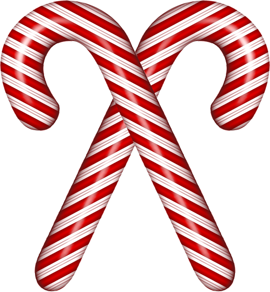 Transparent Candy Cane Candy Peppermint Christmas Line for Christmas
