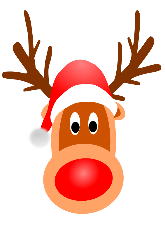 Transparent Rudolph Reindeer Santa Claus Christmas Ornament Smiley for Christmas