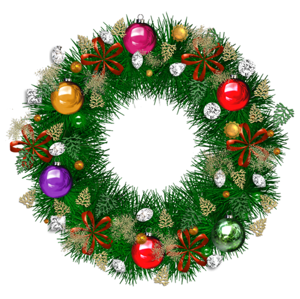 Transparent Wreath Christmas Advent Wreath Evergreen Fir for Christmas