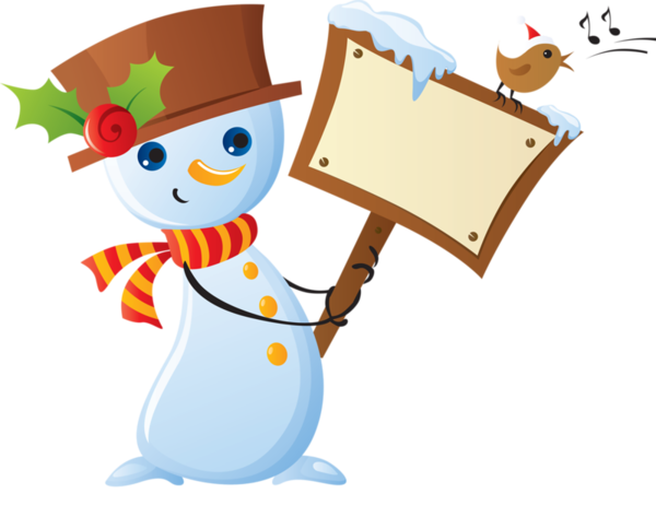 Transparent Christmas Snowman Advent Calendars Cartoon for Christmas