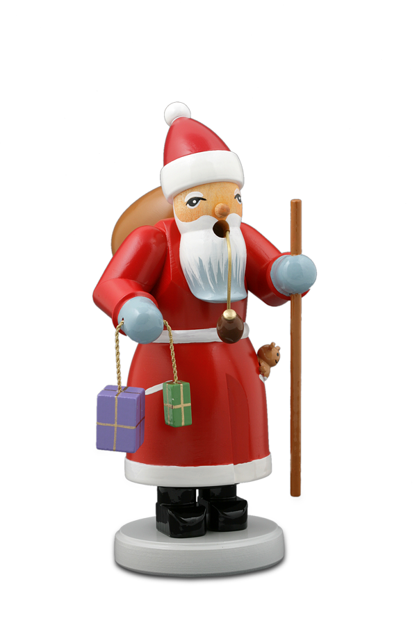 Transparent Santa Claus Christmas Ornament Räuchermann Figurine for Christmas