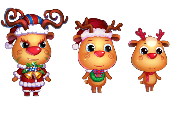 Transparent Gunny Pet Video Games Deer Reindeer for Christmas