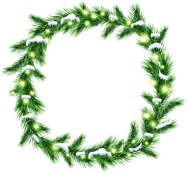 Transparent Christmas Wreath Fir Pine Family for Christmas