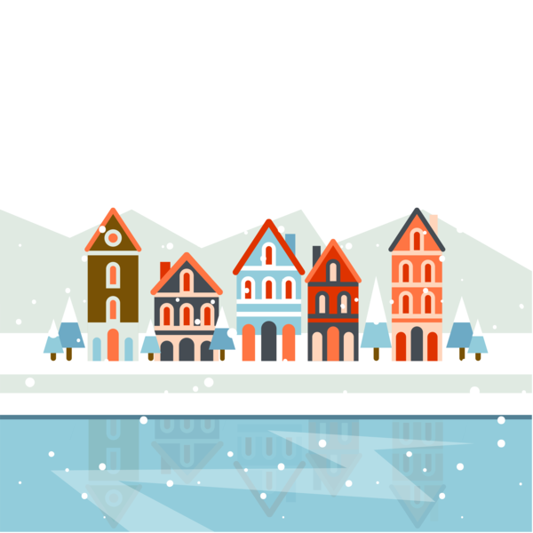 Transparent Christmas Christmas Village Poster Property Elevation for Christmas