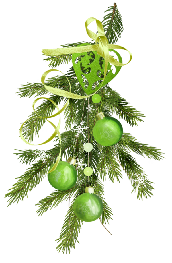 Transparent Christmas Ornament Christmas Spruce Branch for Christmas