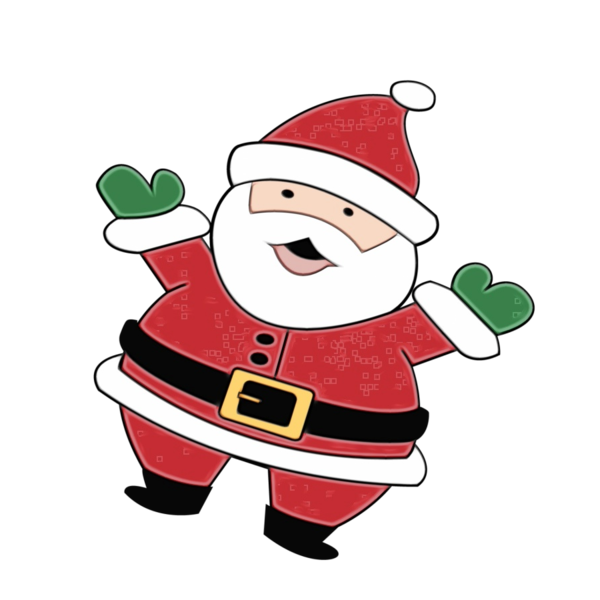 Transparent Santa Claus Reindeer Christmas Cartoon for Christmas