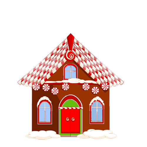 Transparent Gingerbread House Candy Cane Santa Claus Christmas Decoration House for Christmas