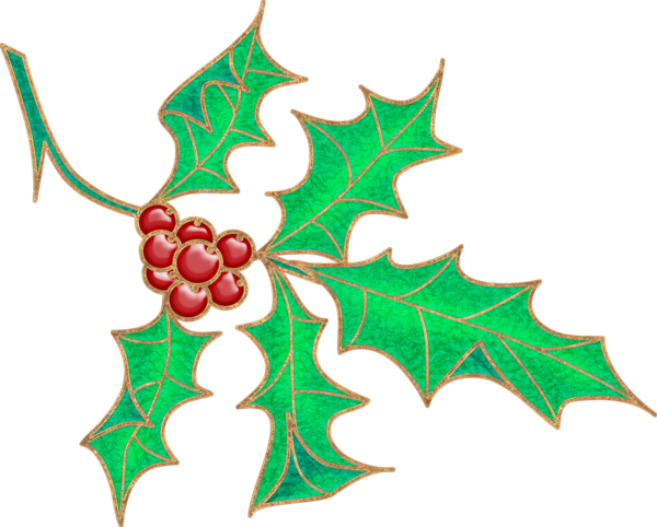 Transparent Holly Aquifoliales Christmas Ornament Leaf Aquifoliaceae for Christmas