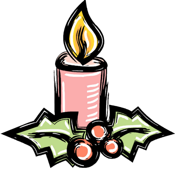 Transparent Christmas Candle Christmas Tree Symbol for Christmas