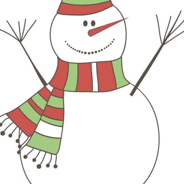 Transparent Snowman Cartoon Poster Area for Christmas