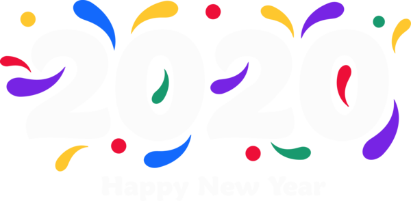 Transparent New Year 2020 Heart Font Smile for Happy New Year 2020 for New Year