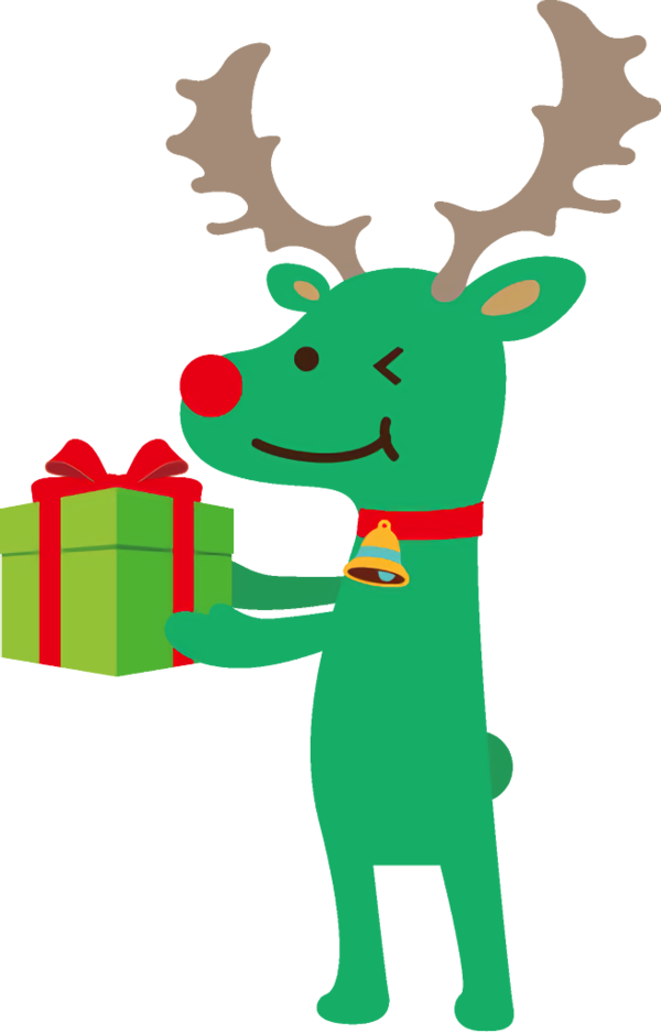 Transparent christmas Green Deer Reindeer for Reindeer for Christmas