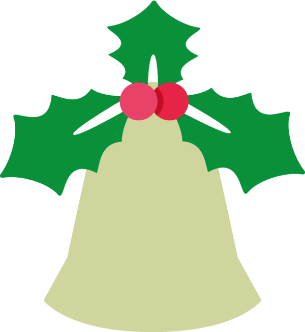 Transparent christmas Holly Green Leaf for Jingle Bells for Christmas