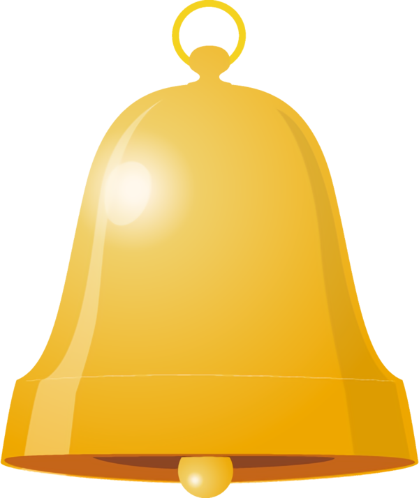 Transparent christmas Bell Yellow Ghanta for Jingle Bells for Christmas