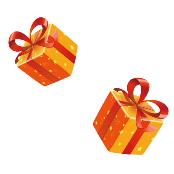 Transparent Gift Christmas Gratis Orange Heart for Christmas