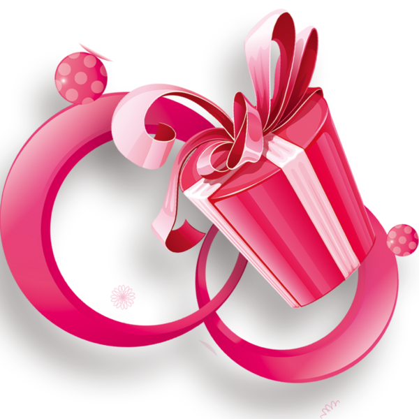 Transparent Gift Christmas Gratis Pink Heart for Christmas