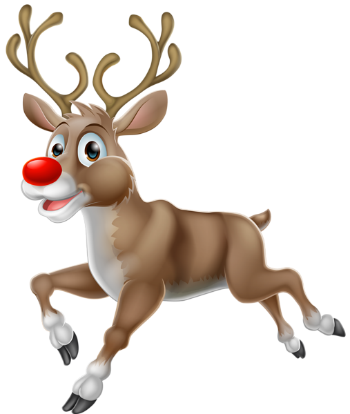 Transparent Santa Claus Rudolph Reindeer Wildlife Deer for Christmas