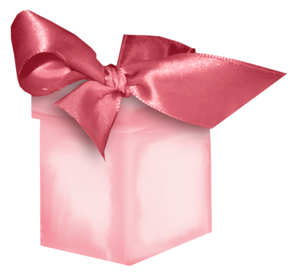 Transparent christmas Pink Ribbon Present for Christmas Gift for Christmas