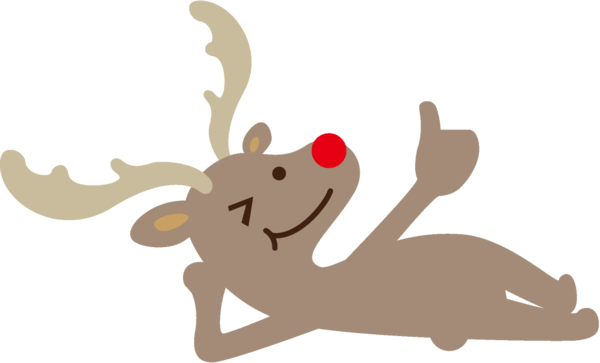 Transparent christmas Cartoon Tail Deer for Reindeer for Christmas