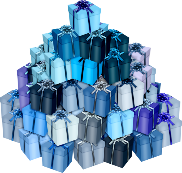 Transparent christmas Blue Cylinder for Christmas Gift for Christmas