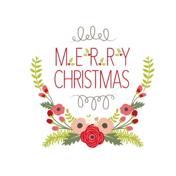 Transparent Wreath Christmas Day Christmas Decoration Flower Text for Christmas