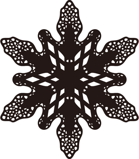 Transparent christmas Leaf Black-and-white Design for Snowflake for Christmas