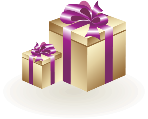Transparent Gift Box Decorative Box Purple for Christmas
